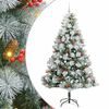vidaXL Umel&yacute; vianočn&yacute; stromček Zelen&aacute; a biela 240 cm PVC, kov a plast