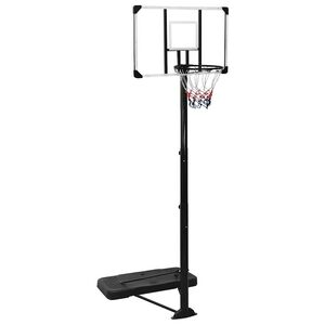 vidaXL Basketbalov&yacute; stojan priehľadn&yacute; 256-361 cm polykarbon&aacute;t