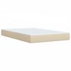 vidaXL Boxspring posteľ s matracom krémový 120x200 cm látka
