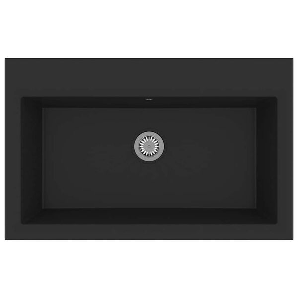 vidaXL Kuchynský drez Čierna 79 x 50 x 31 cm Granite