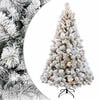 vidaXL Umel&yacute; Skl&aacute;pac&iacute; Vianočn&yacute; Stromček 180 cm 300 LED Tepl&aacute; biela