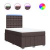 vidaXL Boxspring posteľ s matracom tmavohned&aacute; 120x200 cm l&aacute;tka
