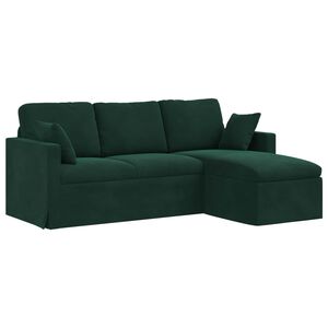 vidaXL Pohovka Tmavozelen&aacute; 198 x 134 x 80 cm Zamat