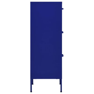 vidaXL Úložná skrinka námornícka modrá 42,5x35x101,5 cm oceľ