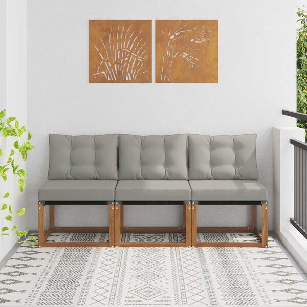 vidaXL 3 Kus Outdoor stredn&aacute; pohovka