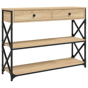 vidaXL Konzolov&yacute; stol&iacute;k dub sonoma 100x28x75 cm kompozitn&eacute; drevo