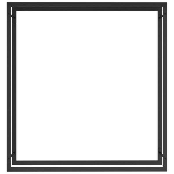 vidaXL Stojan na krbov&eacute; drevo matn&yacute; čierny 110x28x116 cm oceľ