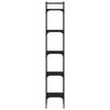 vidaXL Knižnica 5-poschodov&aacute; čierna 35x30x174 cm kompozitn&eacute; drevo