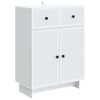 vidaXL Serv&iacute;rovacia skriňa Biela 66 x 34,5 x 90 cm Kompozitn&eacute; drevo