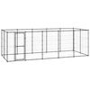 vidaXL Vonkajšia voliéra pre psy oceľová 12,1 m²