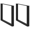vidaXL Nohy k jed&aacute;lensk&eacute;mu stolu v tvare U, 2 ks, čierne, 100 x (72-73) cm, oceľov&eacute;