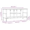 vidaXL TV skrinka dub sonoma 100x35x45 cm spracované drevo a železo