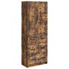 vidaXL Sada skr&iacute;ň 2 pcs Dymov&yacute; dub 66 x 34,5 x 87 cm Kompozitn&eacute; drevo
