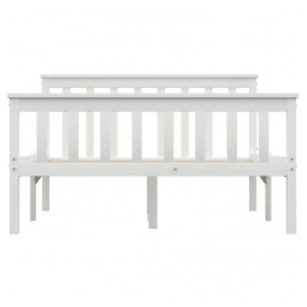 vidaXL Posteľn&yacute; r&aacute;m, biely, borovicov&yacute; mas&iacute;v 120x200 cm