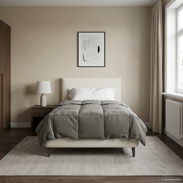 vidaXL Prikr&yacute;vka na cel&yacute; rok Svetlosiv&aacute; 140 x 200 cm Mikrovl&aacute;kno