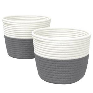vidaXL &Uacute;ložn&eacute; ko&scaron;e 2 ks siv&eacute; a biele &Oslash;24x18 cm bavlna
