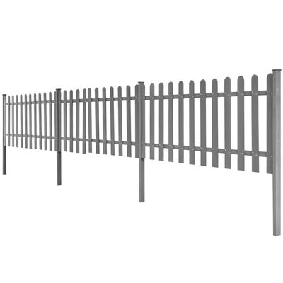 vidaXL Latkový plot so stĺpikmi 3 ks, WPC 600x60 cm
