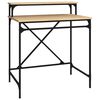 vidaXL St&ocirc;l dub sonoma 80x50x90 cm spracovan&eacute; drevo a železo