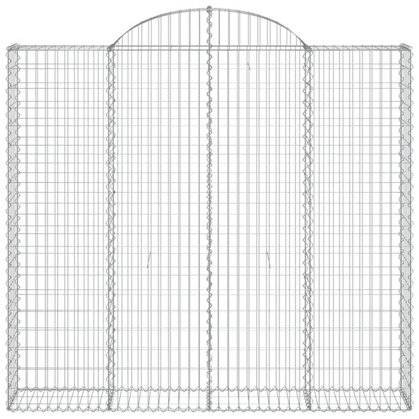 vidaXL Obl&uacute;kov&eacute; gabi&oacute;nov&eacute; ko&scaron;e 3ks 200x50x180/200cm pozinkovan&eacute; železo