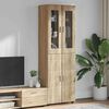 vidaXL Highboard FLORIN Sonoma dub 60 x 35 x 182 cm Kompozitn&eacute; drevo