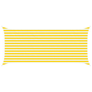vidaXL Slnečn&aacute; plachta Žlt&aacute; a biela 4,5 x 2 m 100% polyester Oxford