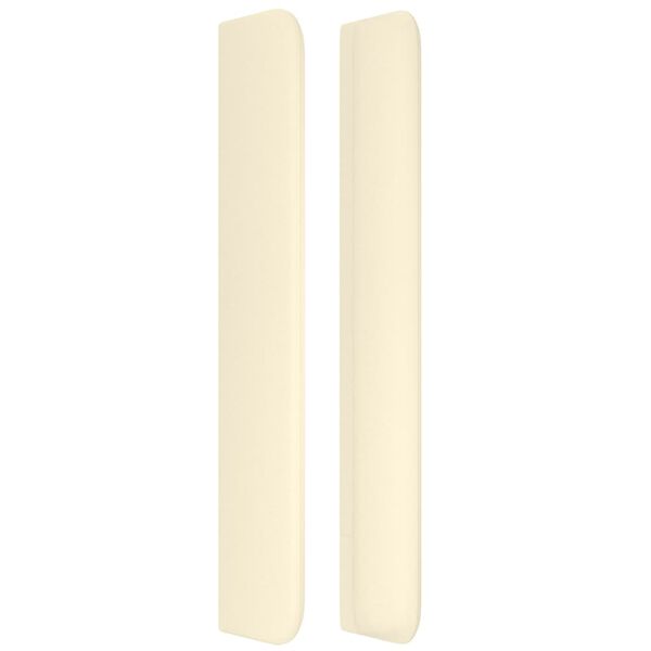 vidaXL Čelo postele so z&aacute;hybmi kr&eacute;mov&yacute; 147x16x118/128 cm umel&aacute; koža