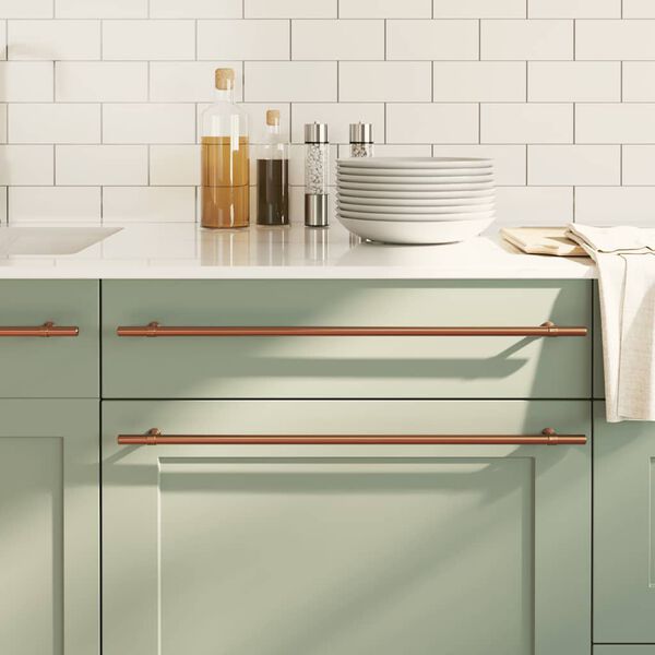 vidaXL Rukov&auml;te na skrinku 5 ks bronzov&eacute; 480 mm nehrdzavej&uacute;ca oceľ