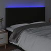 vidaXL Čelo postele s LED čierne 200x5x118/128 cm l&aacute;tka