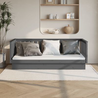 vidaXL Denná posteľ sivá 80x200 cm borovicový masív