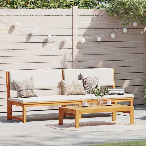 vidaXL Lehátko 1-osoba Hnedá 200 x 57 x 75cm Akáciový masív