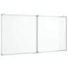 vidaXL Magnetick&aacute; biela tabuľa skladacia 120x60x1,7 cm hlin&iacute;k