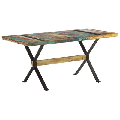 vidaXL Jedálenský stôl 160x80x76 cm, recyklovaný masív
