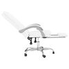 vidaXL Sklápacie masážne kancelárske kreslo biele umelá koža