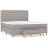 vidaXL Boxspring posteľ s matracom svetlosiv&aacute; 100x200 cm l&aacute;tka