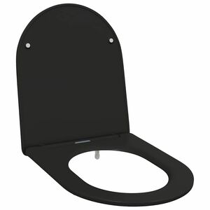 vidaXL WC sedadlo Čierna 47 x 36 x 3,4 cm Duroplast