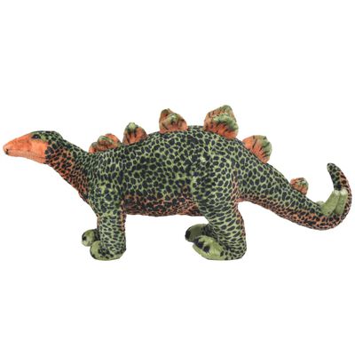 vidaXL Plyšová hračka dinosaurus stegosaurus zeleno-oranžový XXL