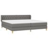 vidaXL Boxspring posteľ s matracom tmavosiv&aacute; 200x200 cm l&aacute;tka