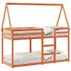vidaXL Poschodov&aacute; posteľ so strechou voskovohned&aacute; 90x190 cm borovica