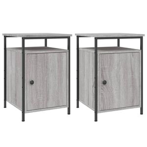 vidaXL Nočn&eacute; stol&iacute;ky 2 ks siv&eacute; sonoma 40x42x60 cm kompozitn&eacute; drevo