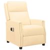 vidaXL Elektrické masážne kreslo krémové umelá koža