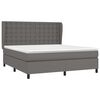 vidaXL Boxspring posteľ s matracom siv&aacute; 160x200 cm umel&aacute; koža
