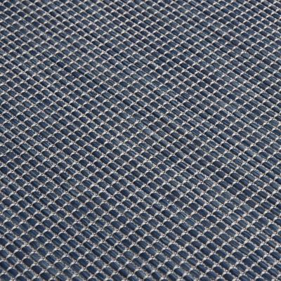vidaXL Vonkajší koberec s plochým tkaním 160x230 cm modrý