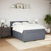 vidaXL Posteľn&yacute; r&aacute;m boxspring s matracom tmavosiv&yacute; 160x200 cm zamat