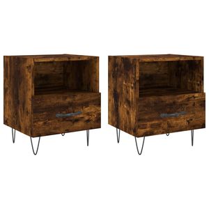 vidaXL Nočn&eacute; stol&iacute;ky 2 ks dymov&yacute; dub 40x35x47,5 cm kompozitn&eacute; drevo