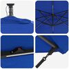 vidaXL Kantileverový banánový parasol Modrá 249 x 249 x 250 cm