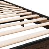 vidaXL Posteľn&yacute; r&aacute;m hned&yacute; dub 90x200 cm kompozitn&eacute; drevo a kov