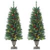 vidaXL Umel&eacute; vianočn&eacute; stromčeky 2 ks 100 LED zelen&eacute; 120 cm