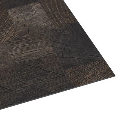 vidaXL Podlahová doska z PVC,samolepiaca 5,11m², štruktúra dreva,hnedá