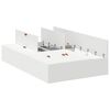vidaXL Rám postele s úložným prostorem s úložiskom Biela 120 x 190 cm
