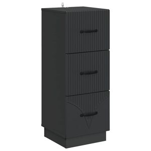 vidaXL Z&aacute;suvkov&yacute; kabinet Čierna 33 x 34,5 x 87 cm Kompozitn&eacute; drevo